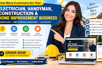 do electrician leads home service landing page construction handyman leads