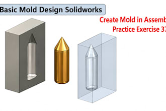 design die casting mold core cavity and tooling in solid works