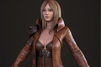 model 3d game poly character,zbrush sculpture, nsfw vrm avatar,facial expression