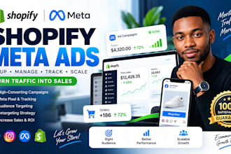 setup facebook ads, manage shopify meta ads, ads pixel to boost ecommerce sales