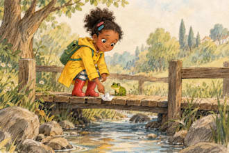 create kids character design for your children book illustration