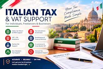 prepare and assist with italian tax return irpef partita iva and vat