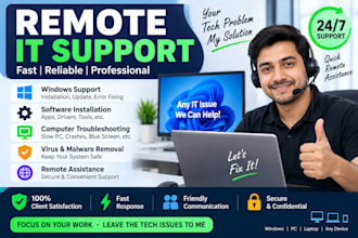 provide remote IT support and technical support