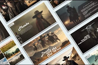 design powerpoint film pitch deck, tv series or movie presentation