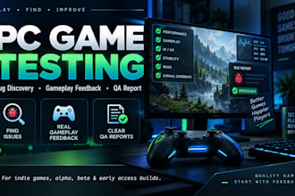 playtest your PC game and provide detailed QA feedback