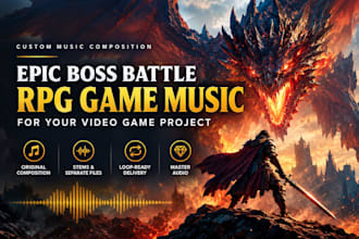 compose epic boss battle rpg game music for your video game project