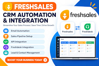 setup freshsales email automation api CRM integration freshdesk sales pipeline