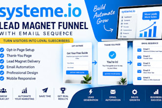 build a systeme io lead magnet funnel with email sequence