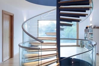create 3d staircase model design, straight, circular,  split staircase