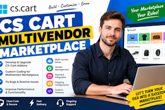 develop upgrade cs cart addons, coding multivendor marketplace fix bugs