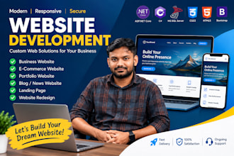 a modern responsive website using aspnet core