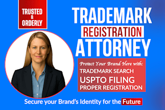 be your licensed trademark attorney, patent attorney, trademark registration