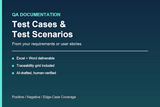 write test cases and test scenarios from your requirements or user stories