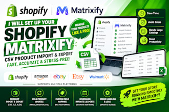 do shopify matrixify csv migration bulk upload product import dropshipping store