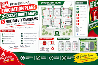draw evacuation plans, escape route maps and fire safety diagrams for you