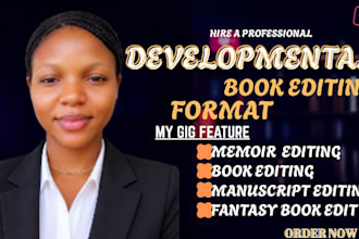 do developmental editing format proofread fantasy  thriller mystery novel editor