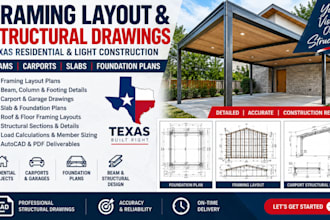do framing layout structural drawings texas beam carport slabs foundation plans