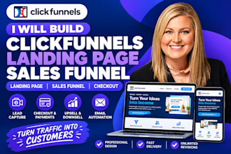 build clickfunnels landing page, sales funnel and funnel website
