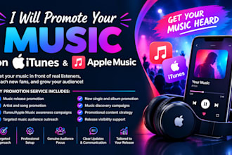 promote your music on itunes, spotify and apple music