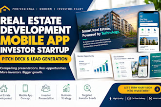 real estate development mobile app investor startup pitch deck lead generation