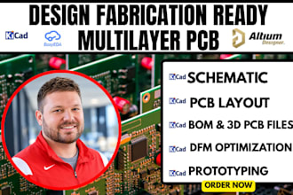 design and fix pcb schematic board layout, multilayer pcb, iot altium designer