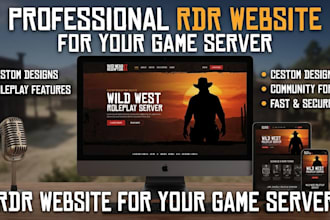 develop you a professional red dead redemption website for your game server