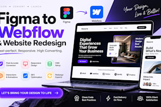convert figma to webflow and redesign your webflow website