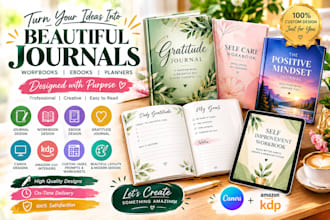 do journal design canva ebook design gratitude journal, workbook for amazon kdp