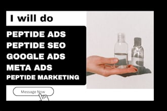 do peptide marketing, peptide ads, peptide SEO, google ads and meta ads