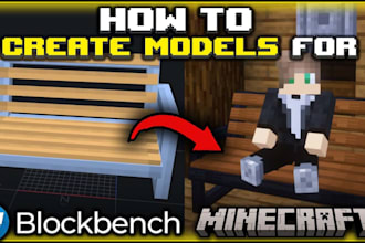 create custom blockbench minecraft 3d models, npcs, mobs and animations