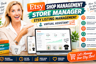 etsy shop management store manager etsy listing management virtual assistant VA