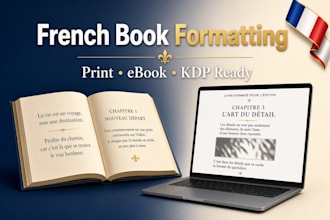 format your french book for print or ebook, KDP ready