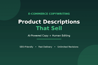 write compelling product descriptions for your ecommerce store