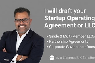 draft multi member llc operating agreement or partnership agreement