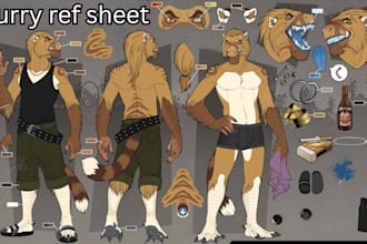 draw fursona reference sheet, furry oc,  furry ref sheet, furry art nsfw fursuit