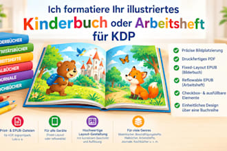formatiere ihr illustriertes kinderbuch oder arbeitsheft für KDP