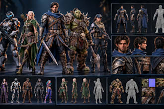 create 3d game characters, npcs and character models