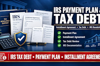 set up irs payment plan, installment, agreement and resolve tax debt