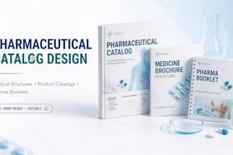 design pharmaceutical product catalogs and medicine brochures professionally