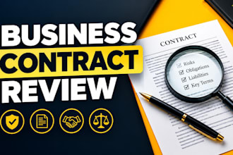 review your business contract and provide professional legal advice