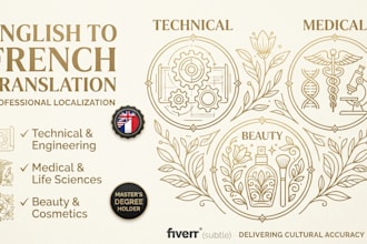 deliver accurate english to french translation and localization