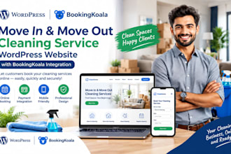 design move in move out cleaning service wordpress bookingkoala website