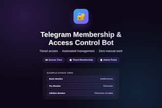 build a telegram membership and access control bot