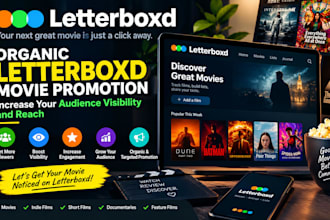 do organic letterboxd movie promotion, increase audience, visibility and reach