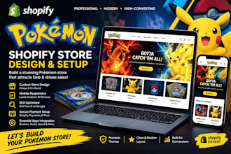 design pokemon shopify store pokemon website tcg shopify store pokemon store