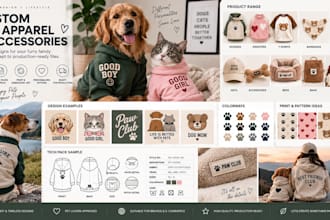 design custom pet clothing accessories and factory ready tech packs
