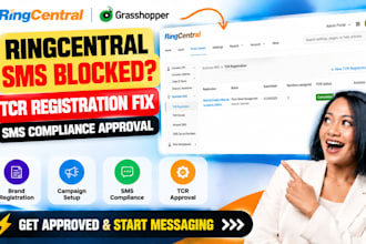 setup ringcentral tcr registration and SMS compliance approval
