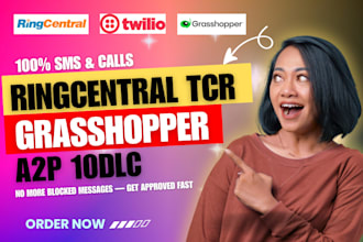 register a2p 10dlc tcr for ringcentral and grasshopper