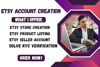 create fully verified etsy seller account etsy account creation etsy listing