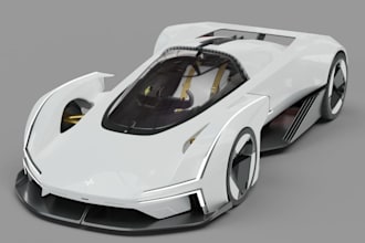 remodel 3d luxury fantasy vehicle design,body cockpit,exterior hyper car render
